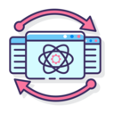 miscellaneous,browser,web,atom,circular arrows,knowledge management